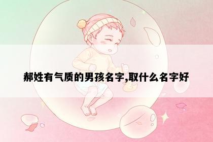 郝姓有气质的男孩名字,取什么名字好