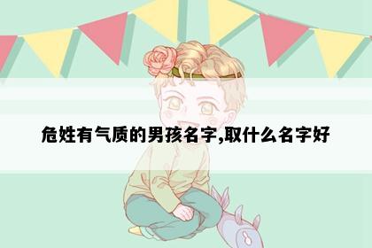 危姓有气质的男孩名字,取什么名字好