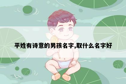 平姓有诗意的男孩名字,取什么名字好